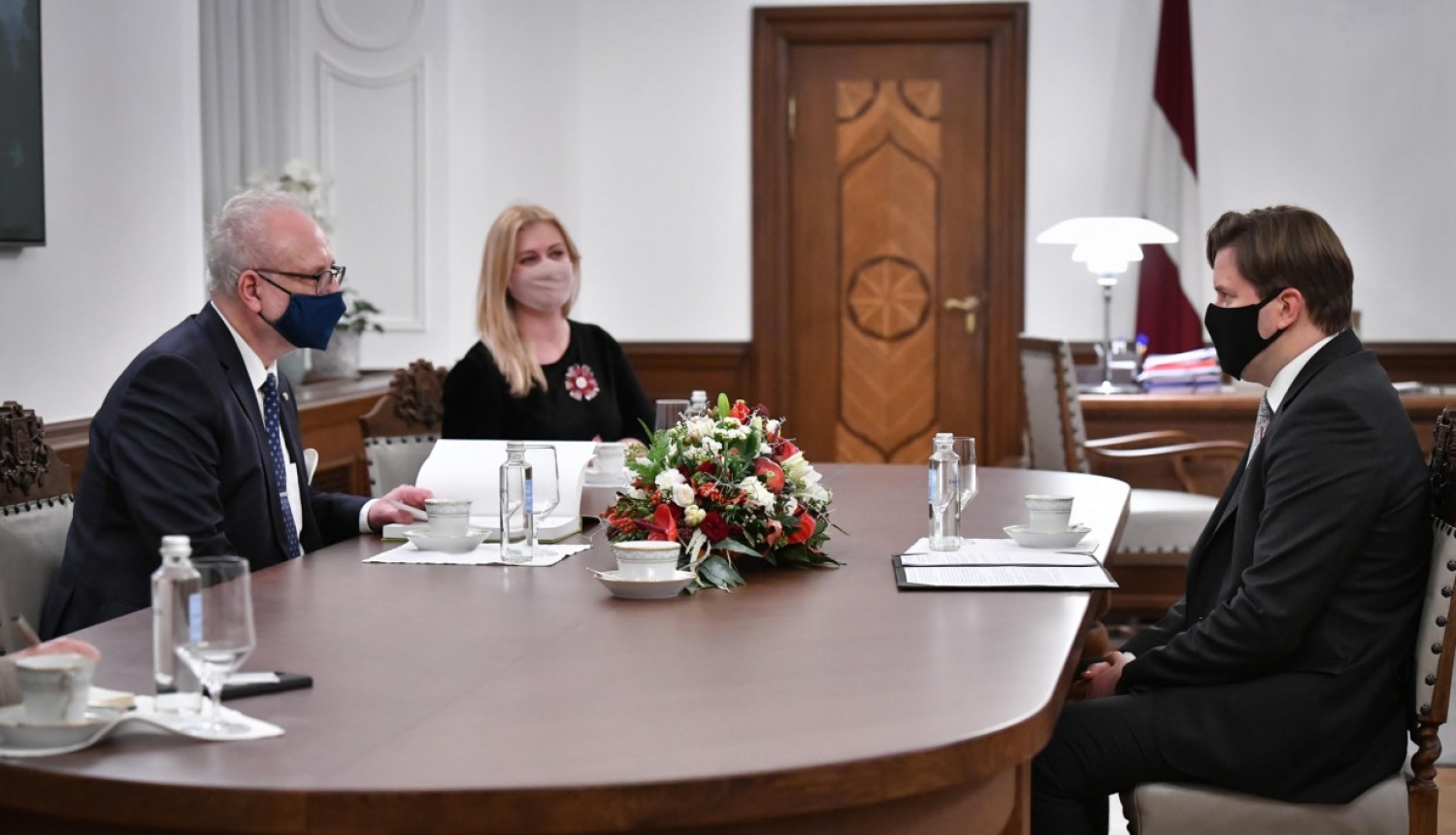 Patentu valdes direktors Sandris Laganovskis tiekas ar Valsts prezidentu Egilu Levitu
