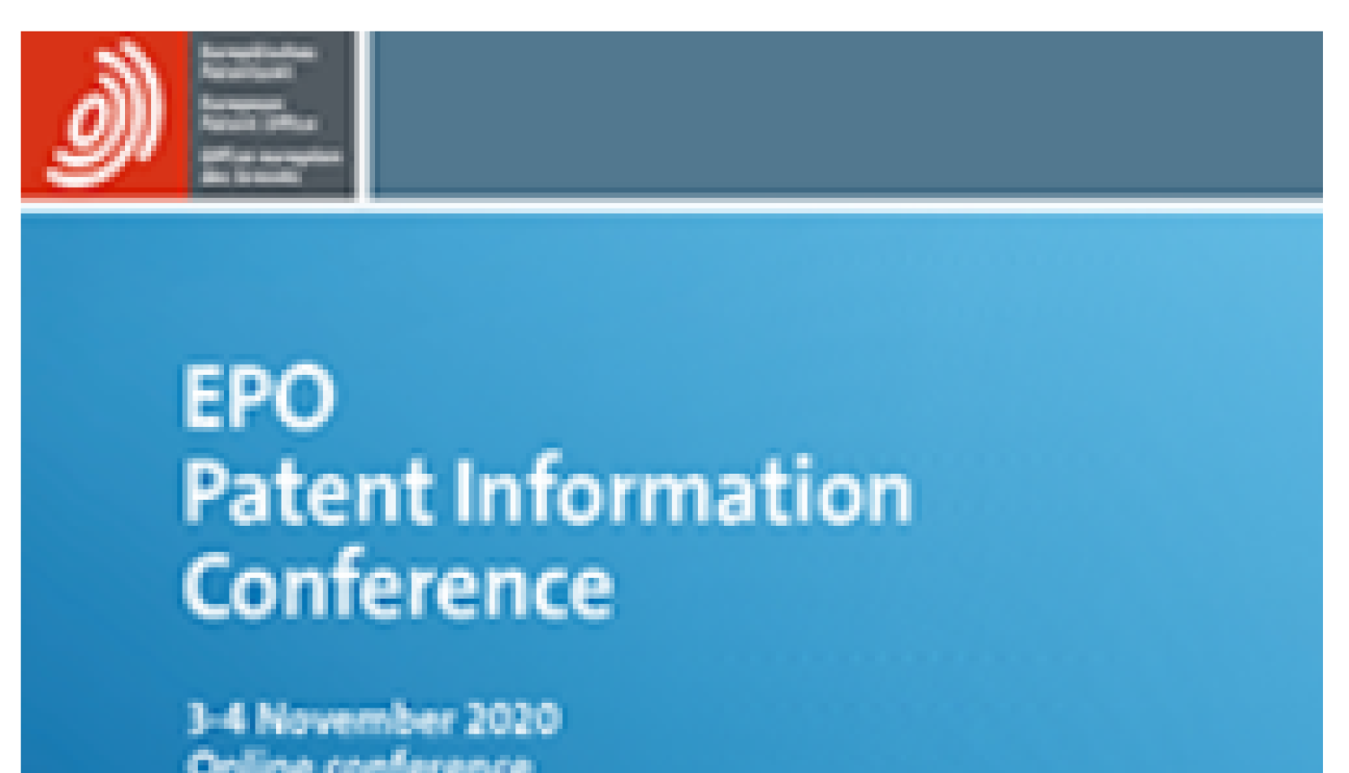 Eiropas Patentu iestāde (EPO) aicina pieteikties dalībai Patentu informācijas konferencē 2020